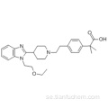 Bensensacetinsyra, 4- (2- (4- (1- (2-etoxietyl) -1H-bensimidazol-2-yl) -1-piperidinyl) etyl-alfa, alfa-dimetylhydroklorid 202189-78-4